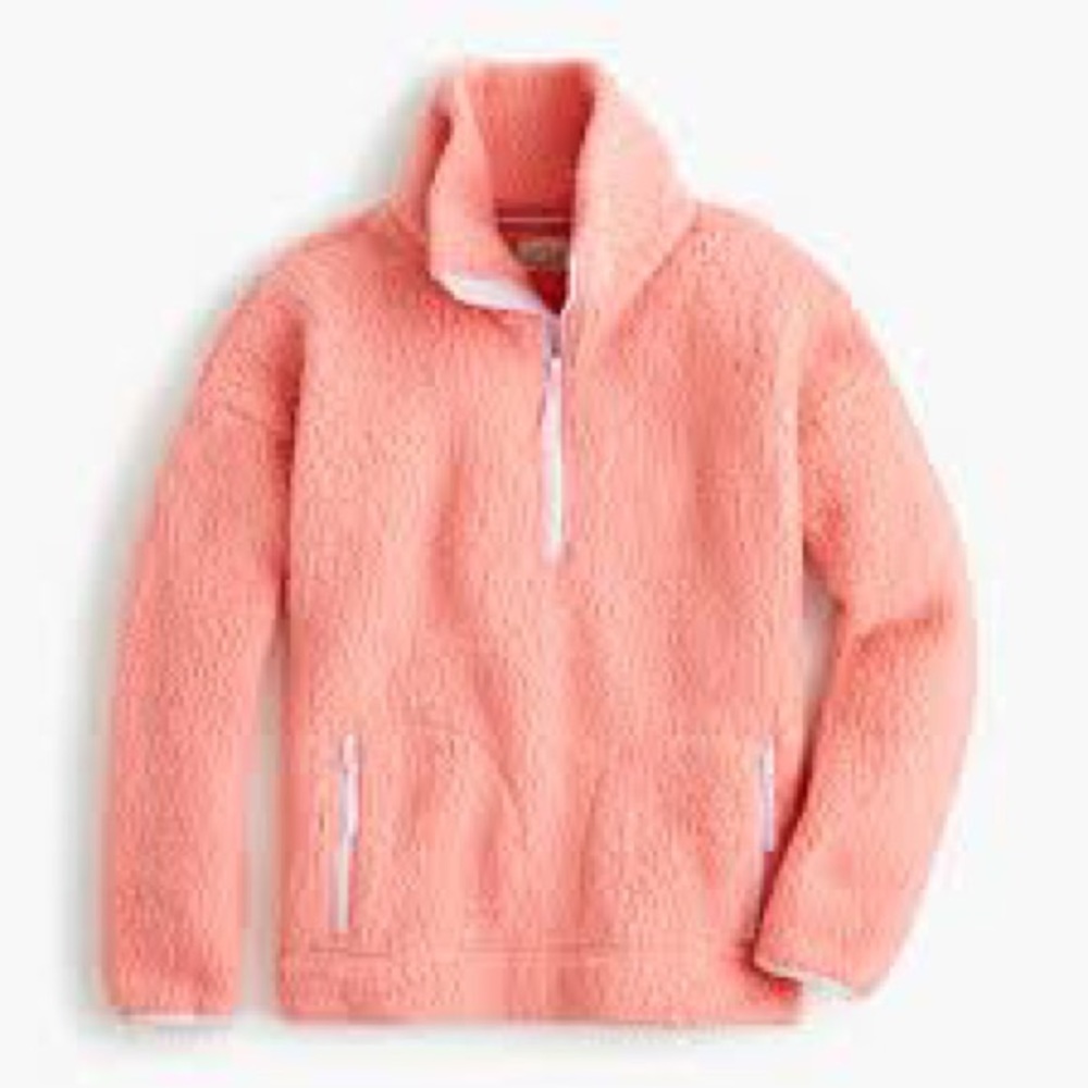 JCrew Polartec® sherpa fleece half-zip pullover jacket